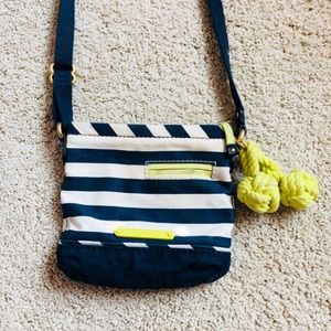 Juicy couture purse navy, white, and green